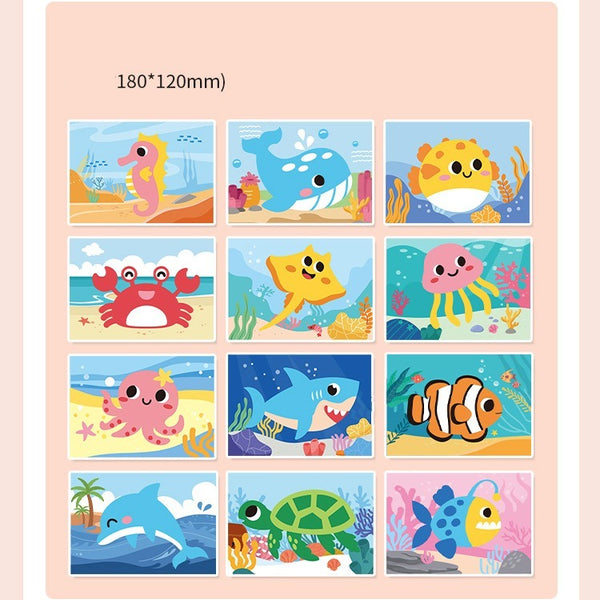 3D Foam Sticker & Coloring Art Set - 12 Piece Pack