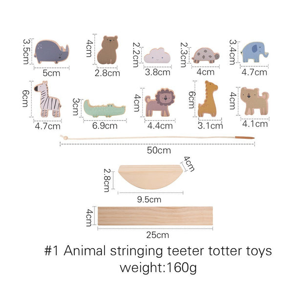 Animal Stringing and Balance Wood Toy