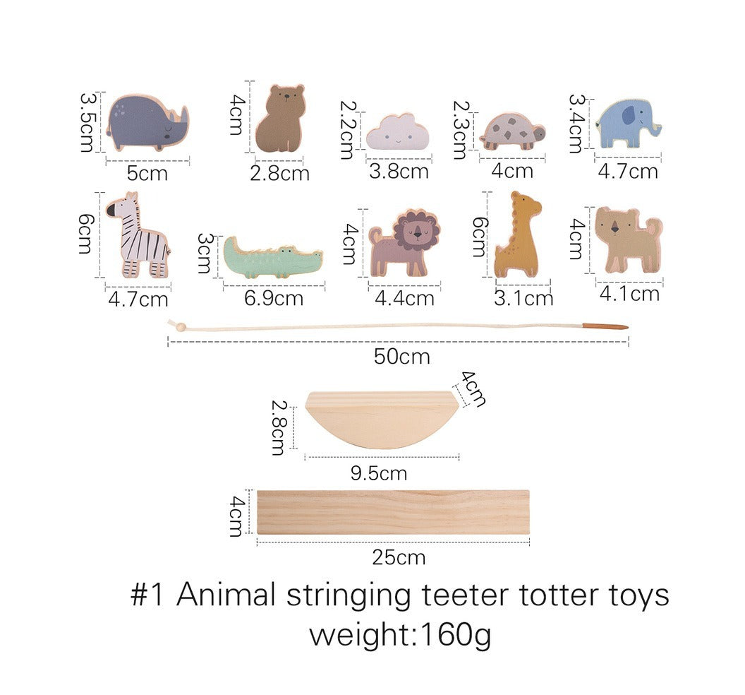 Animal Stringing and Balance Wood Toy