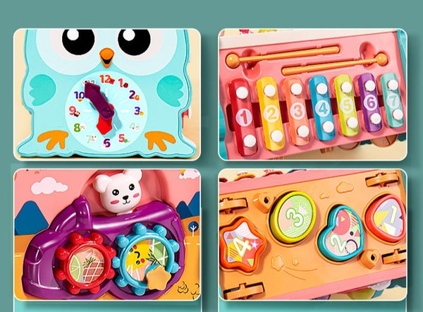 8-in-1 Toddler Activity Cube with Fishing and Whack-a-Mole Game