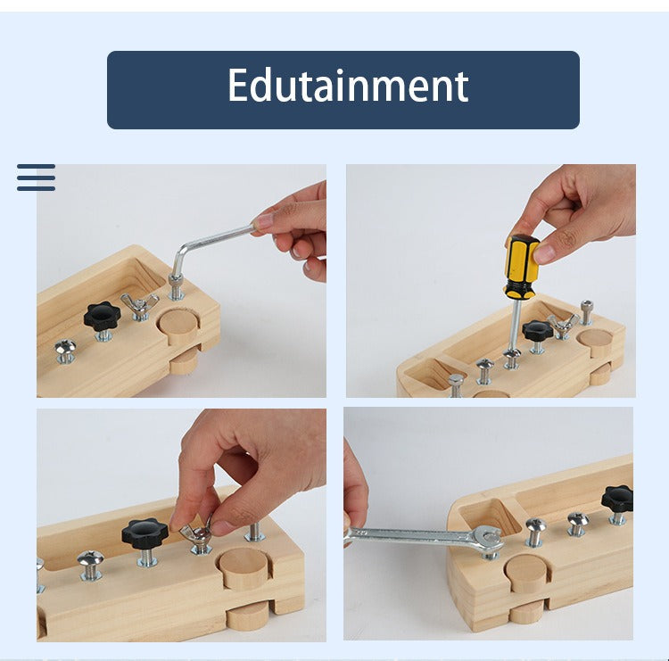 Wooden Busy Bus with Tools Activity Toy