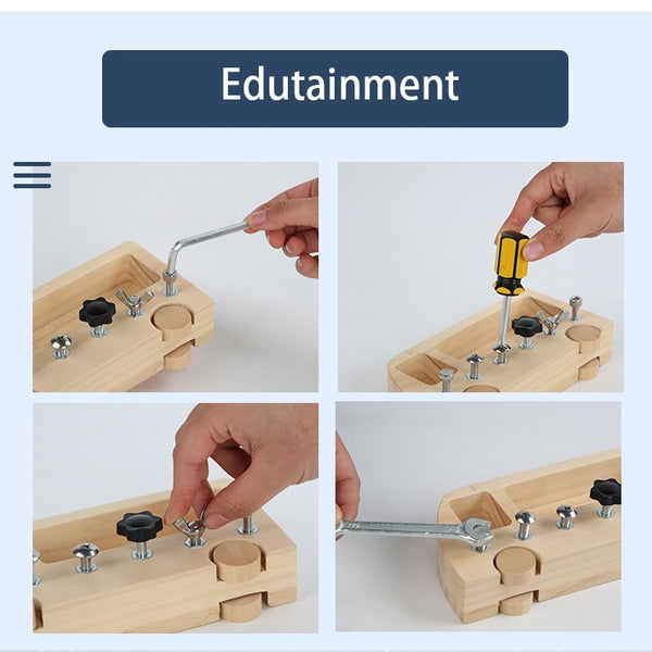 Wooden Busy Bus with Tools Activity Toy