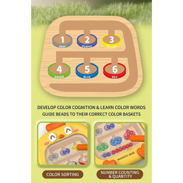Dual-Sided Magnetic Bead Maze & Drawing Board