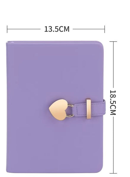 Heart Lock Diary and Metal Pen Gift Set