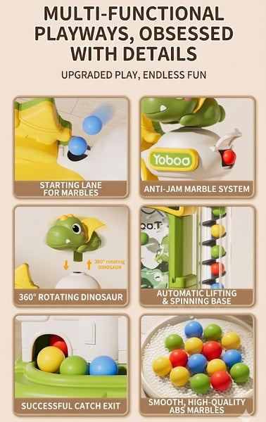 Dinosaur Castle Interactive Marble Catching Game