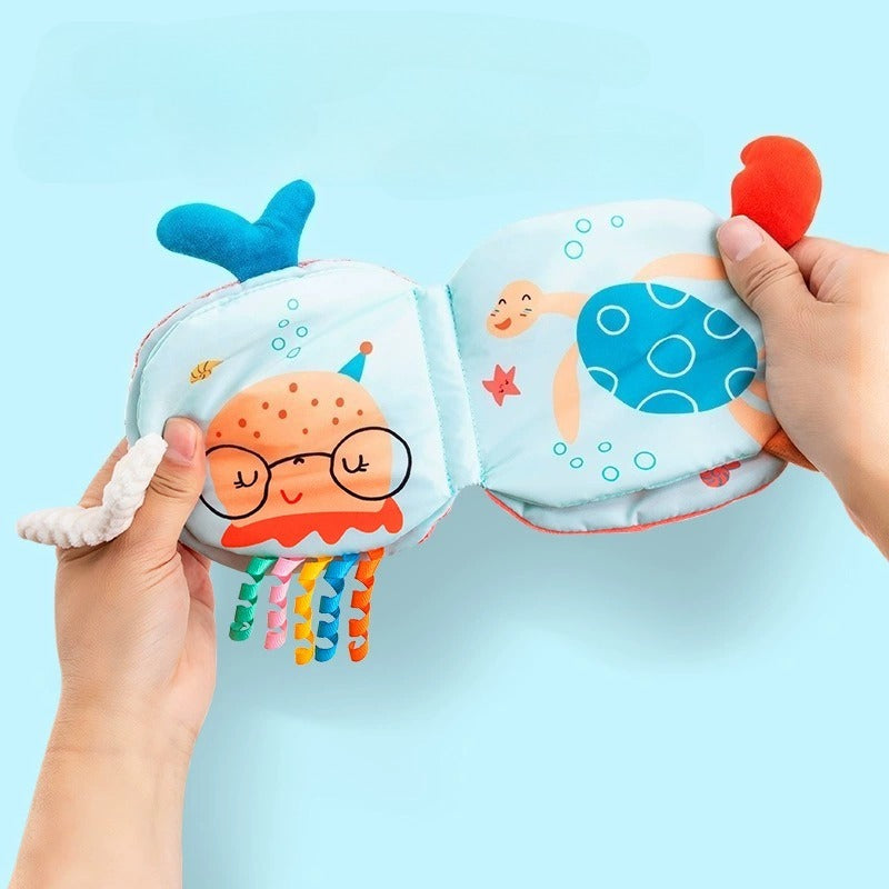 Multi-Sensory Animal Tail Soft Book for Babies