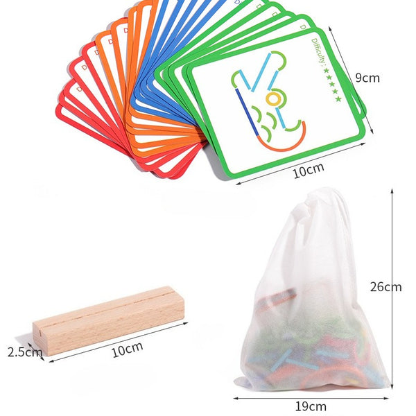 Wooden Animal Logic Puzzles - Creative Matching Set for Toddlers & Kids