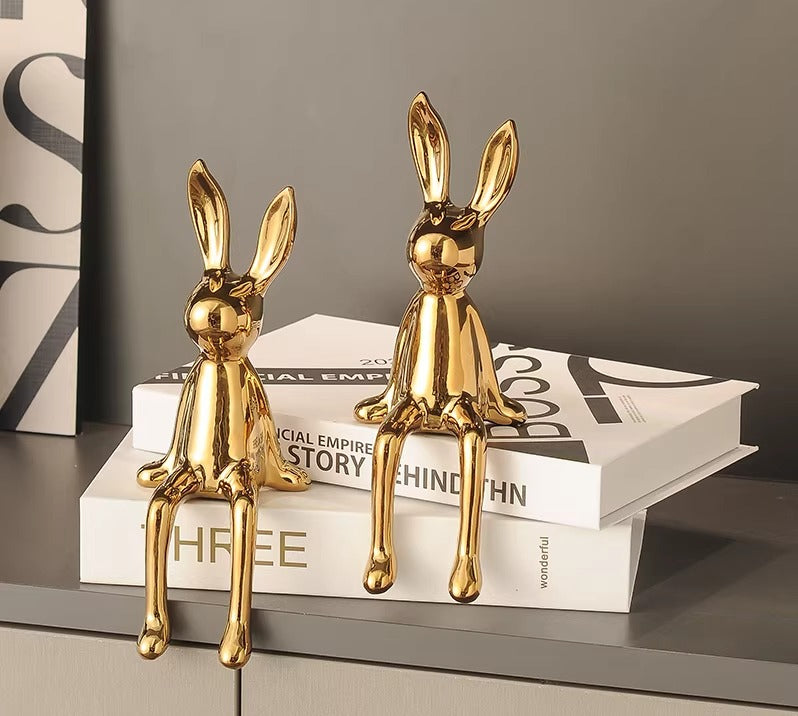 Long-Eared Sitting Rabbit Figurine