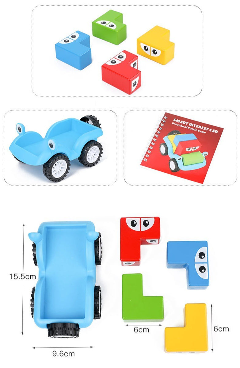 Smart Car Wooden Building Block Puzzle