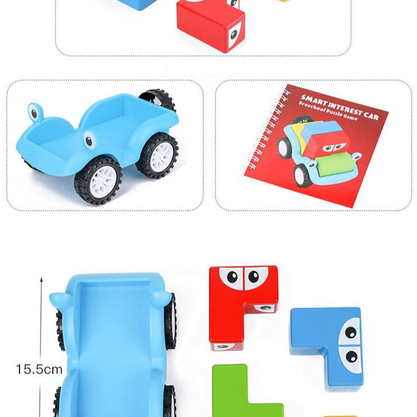 Smart Car Wooden Building Block Puzzle