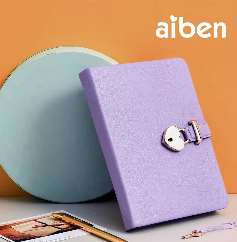 Heart Lock Diary and Metal Pen Gift Set