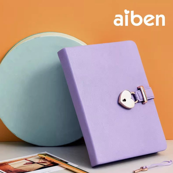 Heart Lock Diary and Metal Pen Gift Set