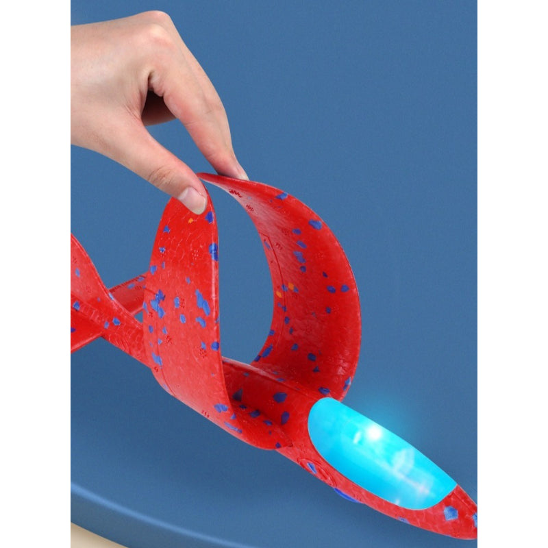 Foam Airplane Catapult Launcher with LED Glider