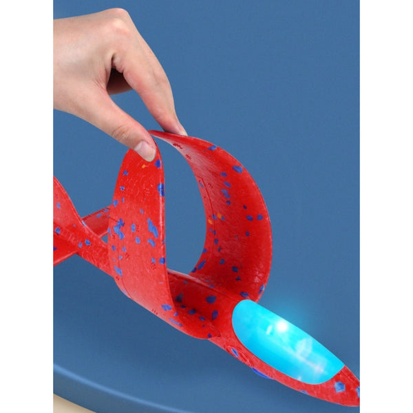 Foam Airplane Catapult Launcher with LED Glider
