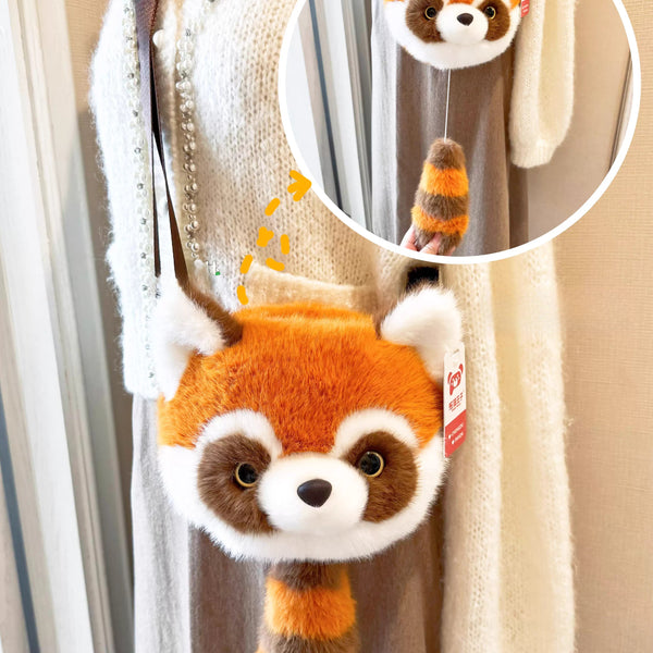 Soft Plush Panda Character Crossbody Bag