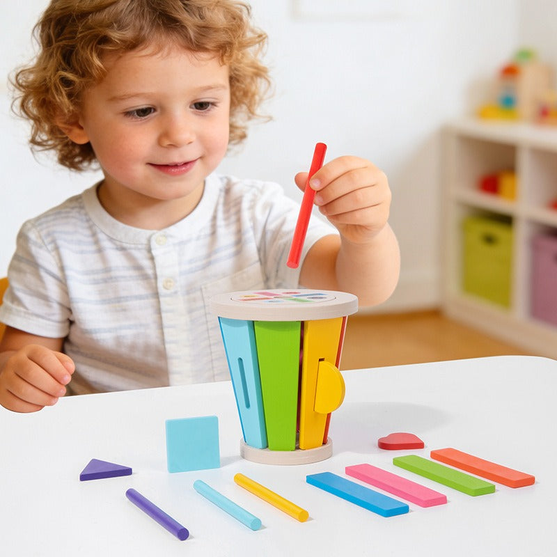 Colorful Montessori Wooden Shape Sorter Toy