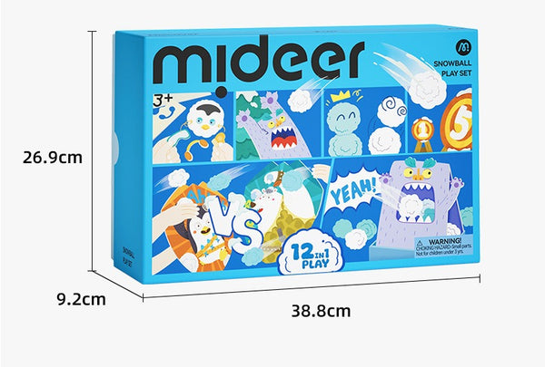 Indoor Snowball Fight & DIY Creative Play Set (24 Soft Balls)