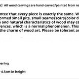 Hand-Carved Wooden Red Apple Figurine FantastiKurios