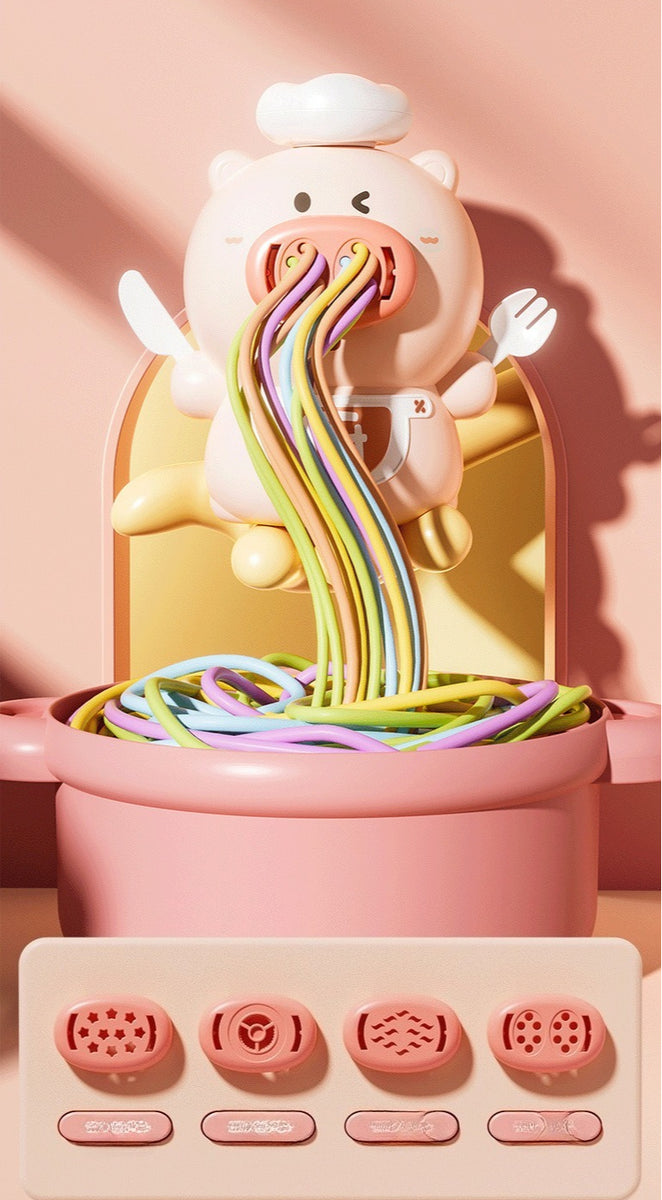 Pig Chef Noodle Maker and Modeling Dough Set