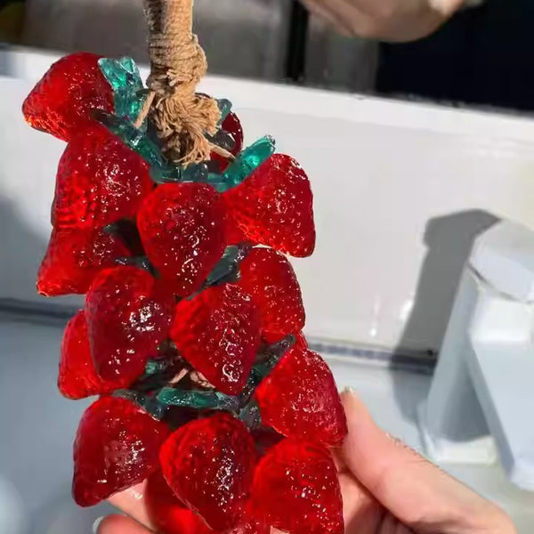 Handmade Crystal Strawberry Essential Oil Soap