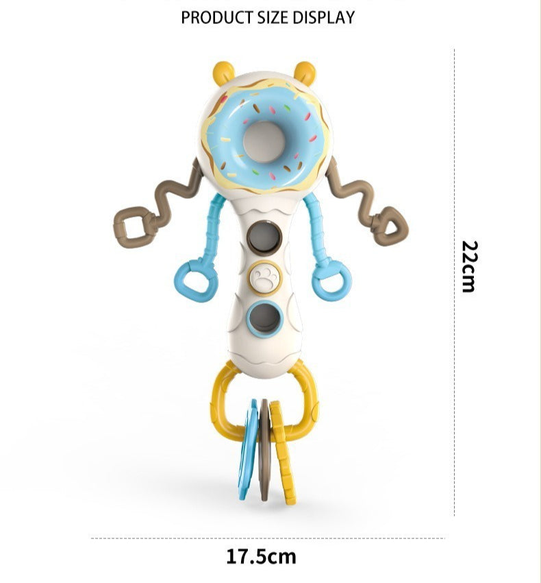 Donut Busy Shake Stick Interactive Baby Rattle & Teether