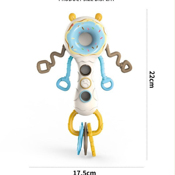 Donut Busy Shake Stick Interactive Baby Rattle & Teether