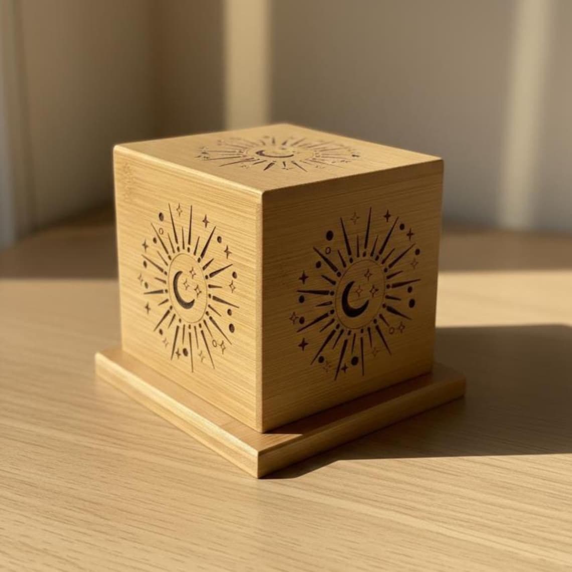Decorative Wooden Incense Box – Aromatherapy Smudge & Crystal Cleansing Holder
