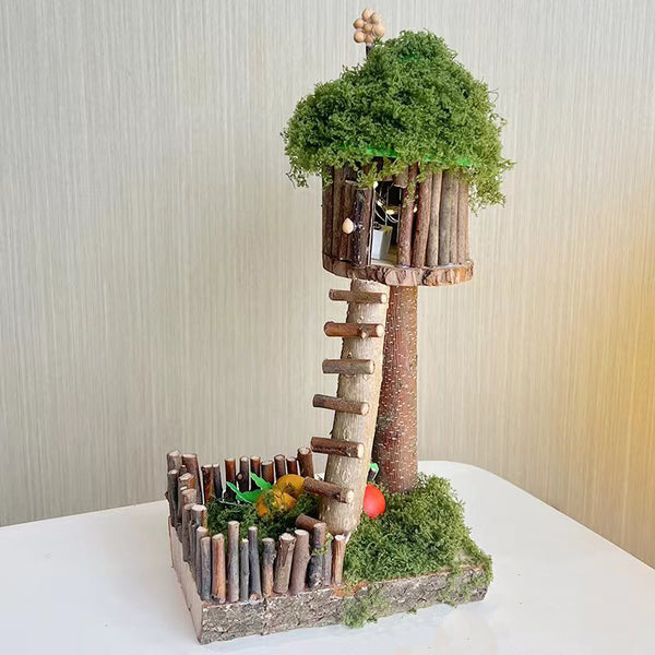 DIY Woodland Fairy House Craft Kit – Natural Wood, Moss & Accessories