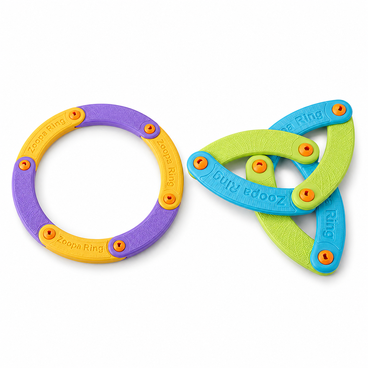 Soft EVA transformable flying ring toy in round and triangle shapes